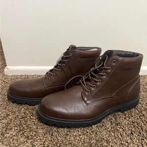 Mutual Weave Brown Leather Men's Boots